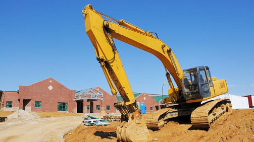 Please click my private lightbox links below for more images like this -- Thanks!A excavator on an elementary school construction site.  RAW source image processed with Nikon Capture NX version 1.3.  Some of My Personal Collections: